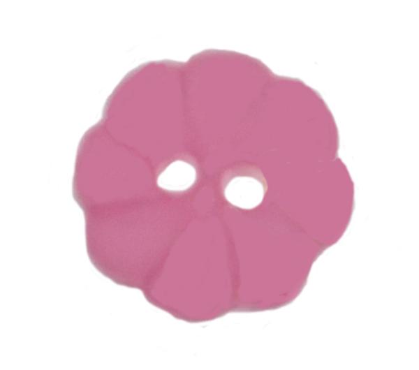 Kids button as a flower in pink 12 mm 0,47 inch
